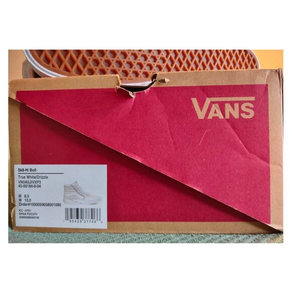 Vans Sk8-Hi BOLT Leather White/Drizzle Skate Retro Athletic Trainer VN0A5JIVXP3 main image 11